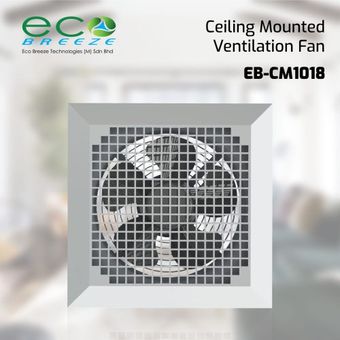 Eco Breeze 10” Ceiling-Mounted Ventilation Fan [EB-CM1018]
