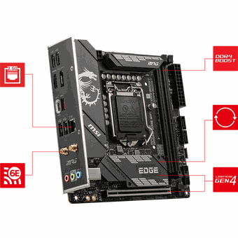 MSI MPG B560I Gaming Edge WIFI, Mini-ITX motherboard