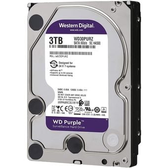 Western Digital WD Purple Surveillance HDD, 3TB / 64MB Cache