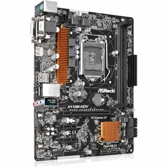ASRock H110M-HDV, mATX motherboard