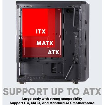 Armaggeddon Tron III ATX Gaming PC Case w/ Tempered Glass