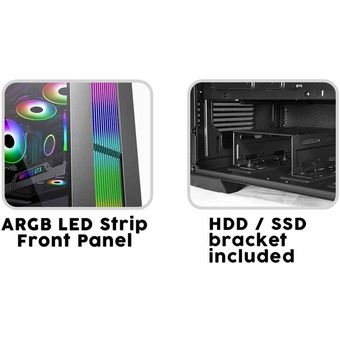 Armaggeddon Tron VII Micro-ATX Gaming PC Case w/ Tempered Glass