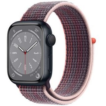 Apple Watch Series 8 (45mm, GPS) - Aluminum Case with Sport Loop