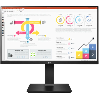LG 23.8'' QHD IPS Monitor w/ Daisy Chain and USB Type-C [24QP750-B]
