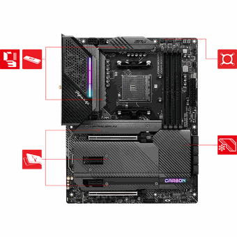 MSI MPG X570S CARBON MAX WIFI, ATX motherboard