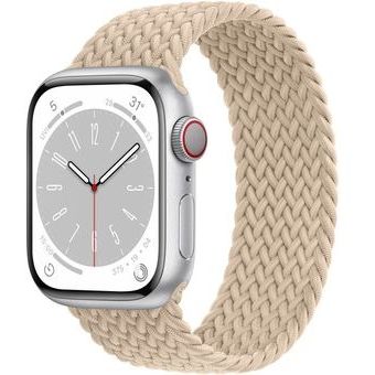 Apple Watch Series 8 (45mm, GPS + Cellular) - Aluminum Case with Braided Solo Loop