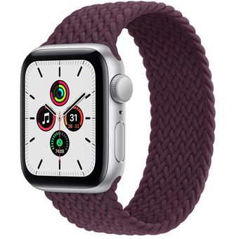 Apple Watch SE 2020 (44mm, GPS + Cellular) - Aluminum Case with Braided Solo Loop