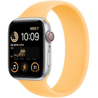 Apple Watch SE 2022 (44mm, GPS + Cellular) - Silver Aluminum Case with Solo Loop