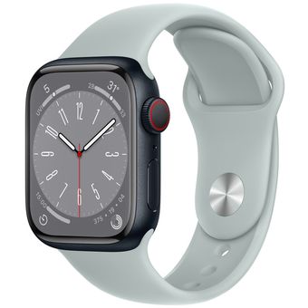 Apple Watch Series 8 (45mm, GPS + Cellular) - Midnight Aluminum Case with Sport Band