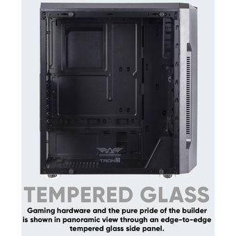 Armaggeddon Tron III ATX Gaming PC Case w/ Tempered Glass