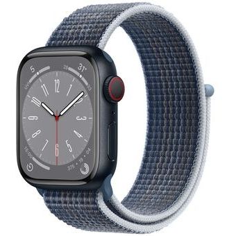 Apple Watch Series 8 (41mm, GPS + Cellular) - Aluminum Case with Sport Loop