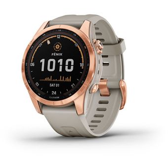 Garmin Fenix 7S Solar - 42mm (Slate Gray, Rose Gold)