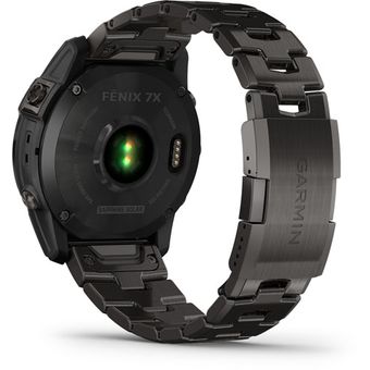 Garmin Fenix 7X Sapphire Solar - 51mm, Carbon Grey DLC Titanium with Carbon Grey DLC Vented Titanium Band