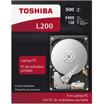 Toshiba L200 Laptop PC 2.5" SATA Hard Drive, 500GB [HDWK105UZSVA]