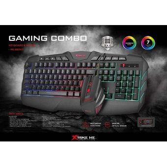 XTRIKE ME MK-880 Multimedia Gaming Keyboard and Mouse Combo