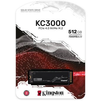 Kingston KC3000 PCIe 4.0 NVMe M.2 SSD, 512GB [SKC3000S/512G]