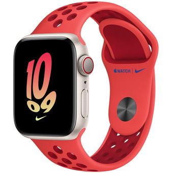 Apple Watch SE 2022 (40mm, GPS + Cellular) - Starlight Aluminum Case with Nike Sport Band