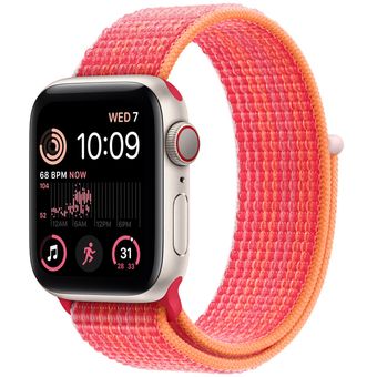 Apple Watch SE 2022 (44mm, GPS + Cellular) - Starlight Aluminum Case with Sport Loop