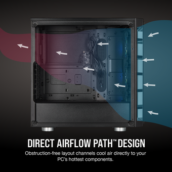 Corsair iCUE 465X RGB Mid-Tower ATX Smart Case - Black