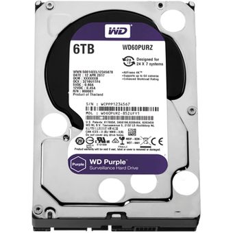 Western Digital WD Purple Surveillance HDD, 6TB / 128MB Cache