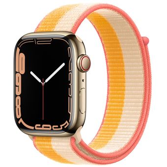 Apple Watch Series 7 (41mm, GPS + Cellular) - Stainless Steel Case with Sport Loop