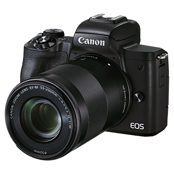 Canon EOS M50 Mark II, EF-M15-45mm + EF-M55-200mm Lens