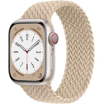 Apple Watch Series 8 (41mm, GPS + Cellular) - Aluminum Case with Braided Solo Loop