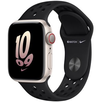 Apple Watch SE 2022 (44mm, GPS + Cellular) - Starlight Aluminum Case with Nike Sport Band