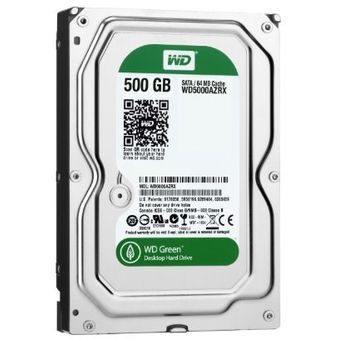 Western Digital WD Green Desktop Hard Drive, 500GB [WD5000AZRX]
