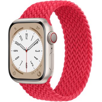 Apple Watch Series 8 (45mm, GPS + Cellular) - Aluminum Case with Braided Solo Loop
