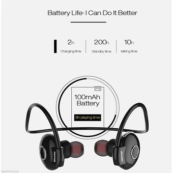 AWEI A845BL Wireless Smart Sports Headphones (Black)