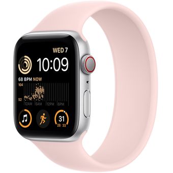 Apple Watch SE 2022 (40mm, GPS + Cellular) - Silver Aluminum Case with Solo Loop