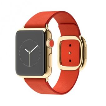 Apple Watch Edition 38mm, 18K Gold Case w/ Red Buckle Band