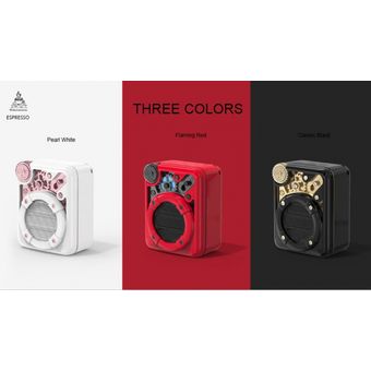 Divoom Retro Portable Radio Bluetooth Speaker Espresso