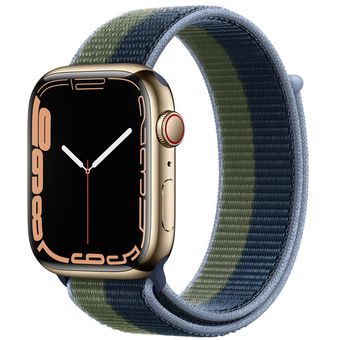 Apple Watch Series 7 (41mm, GPS + Cellular) - Stainless Steel Case with Sport Loop