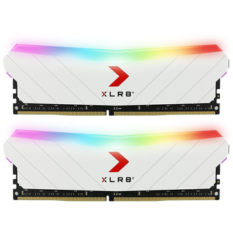 PNY XLR8 Gaming EPIC-X RGB 3200MHz Desktop Memory 16GB, Black/White