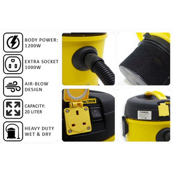 Faber Vacuum Cleaner FVC-WD 620 (1200w)