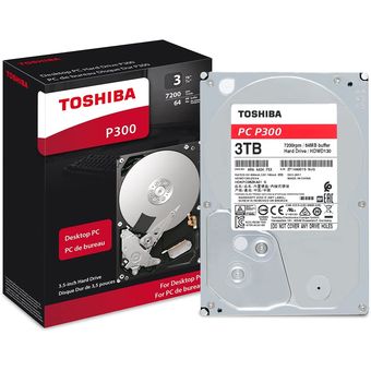 Toshiba P300 Desktop PC 3.5" SATA Hard Drive, 3TB [HDWD130UZSVA]