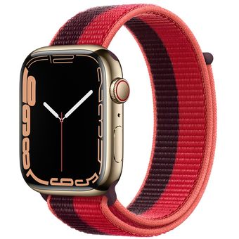 Apple Watch Series 7 (41mm, GPS + Cellular) - Stainless Steel Case with Sport Loop