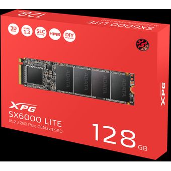 ADATA XPG SX6000 Lite PCIe Gen3x4 M.2 2280 SSD, 128GB