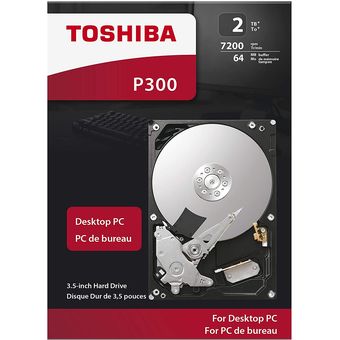 Toshiba P300 Desktop PC 3.5" SATA Hard Drive, 2TB [HDWD120UZSVA]