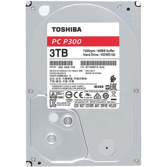Toshiba P300 Desktop PC 3.5" SATA Hard Drive, 3TB [HDWD130UZSVA]