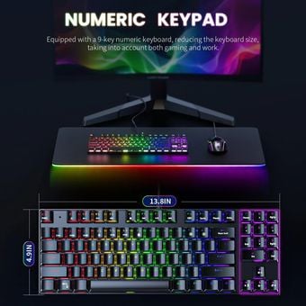 Onikuma G26 + CW905 Wired Mechanical Keyboard and Gaming Wired Mouse (Black)