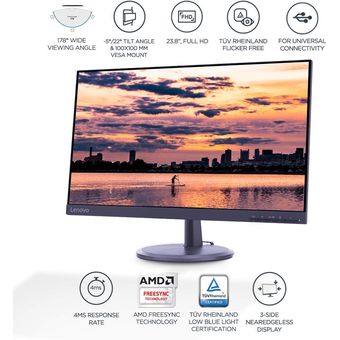 Lenovo D24-20 23.8" LED Backlit LCD Monitor