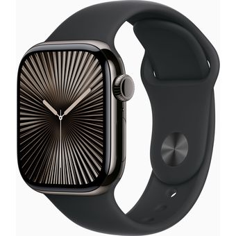 Apple Watch Series 10 (42mm, GPS + Cellular) - Titanium Case with Sport Band