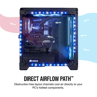 Corsair Crystal 570X RGB Mirror Black Tempered Glass, Premium ATX Mid-Tower Case