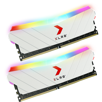 PNY XLR8 Gaming EPIC-X RGB 3200MHz Desktop Memory 16GB (2x8GB), Black/White.Silver
