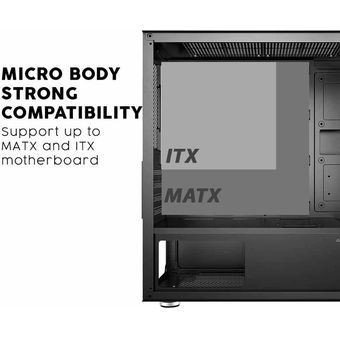 Armaggeddon Tron VII Micro-ATX Gaming PC Case w/ Tempered Glass