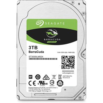 Seagate BarraCuda 2.5-inch HDD, 3TB [ST3000LM024]