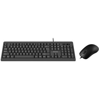 Philips SPT6224 USB Wired Keyboard and Mouse Combo